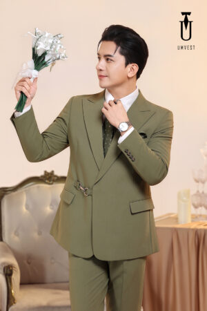 Vest Chú Rể Rêu Khóa