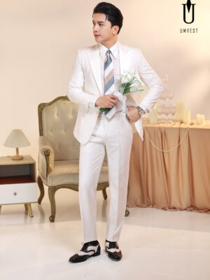 Vest Chú Rể Trắng