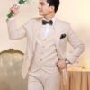 Vest Chú Rể Trắng Kem Phối Nơ Gile
