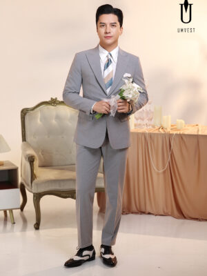 Vest Chú Rể Xám Dạ Sáng