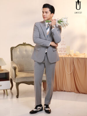 Vest Chú Rể Xám Dạ Sáng