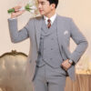 Vest Chú Rể Xám Dạ Sáng Gile Sam