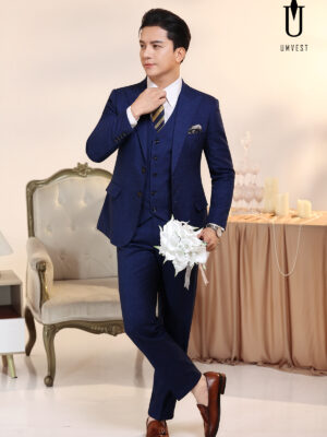 Vest Chú Rể Xanh Gile 96