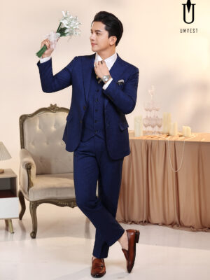 Vest Chú Rể Xanh Gile 96