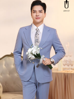 Vest Chú Rể Xanh Nhạt