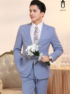 Vest Chú Rể Xanh Nhạt