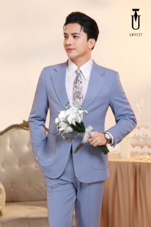 Vest Chú Rể Xanh Nhạt