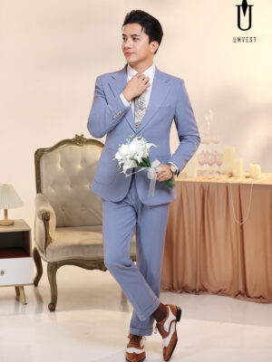 Vest Chú Rể Xanh Nhạt