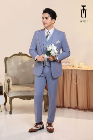 Vest Chú Rể Xanh Nhạt