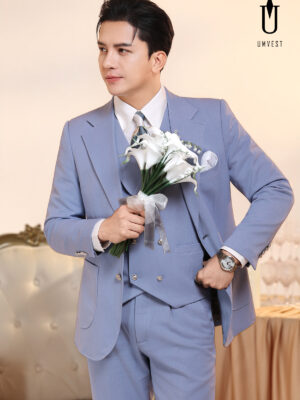 Vest Chú Rể Xanh Nhạt