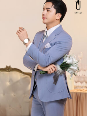 Vest Chú Rể Xanh Nhạt
