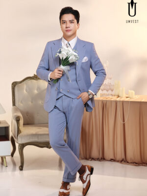 Vest Chú Rể Xanh Nhạt