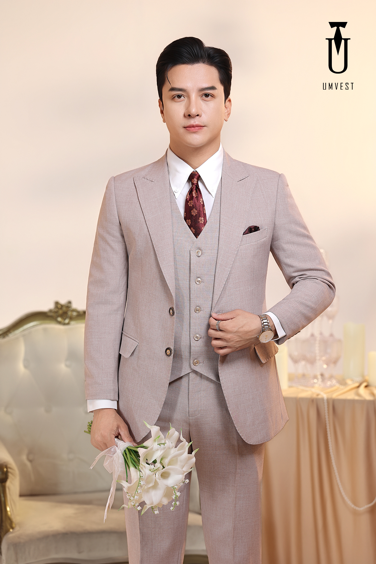 Vest Chú Rể Xước Gile Vest Chú Rể Xước Gile