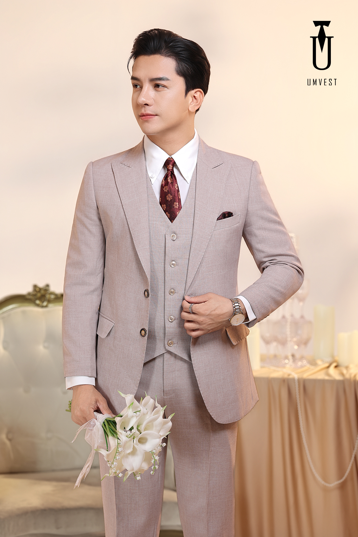 Vest Chú Rể Xước Gile Vest Chú Rể Xước Gile