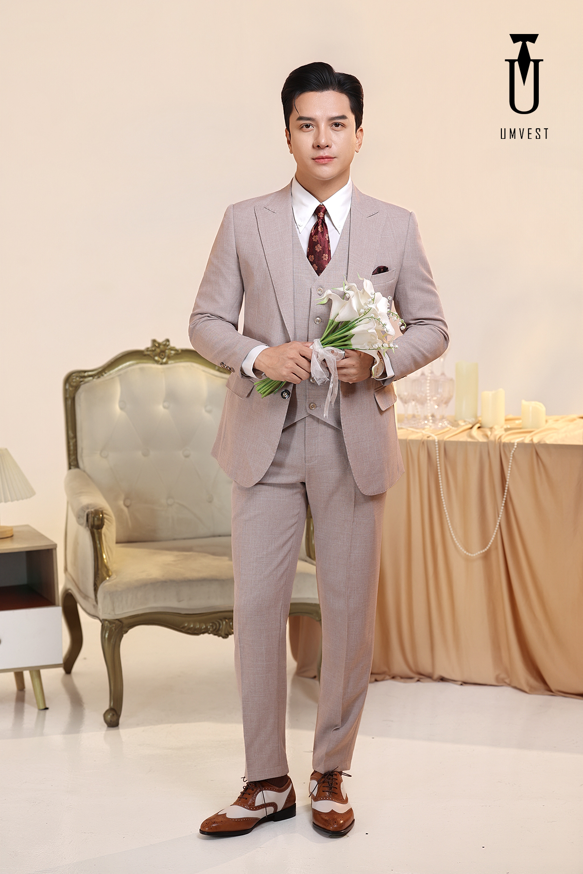 Vest Chú Rể Xước Gile Vest Chú Rể Xước Gile