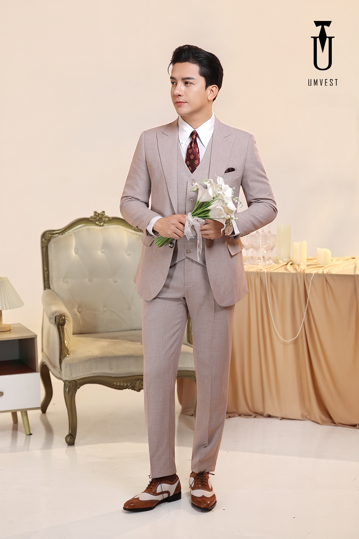 Vest Chú Rể Xước Gile Vest Chú Rể Xước Gile