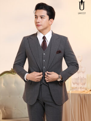 Vest Nam Caro Xám Giãn Gile