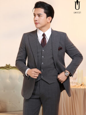 Vest Nam Caro Xám Giãn Gile