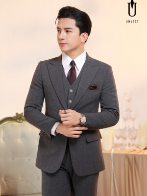 Vest Nam Caro Xám Giãn Gile