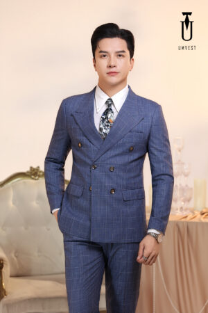 Vest Nam Caro Xanh Dương 2