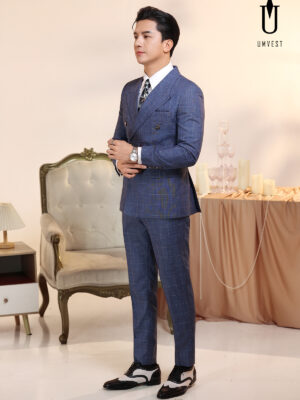 Vest Nam Caro Xanh Dương 2