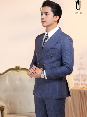 Vest Nam Caro Xanh Dương 2