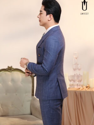 Vest Nam Caro Xanh Dương 2