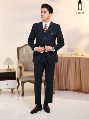 Vest Nam Caro Xanh Rêu Gile