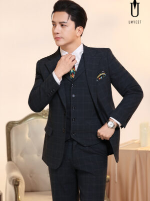 Vest Nam Caro Xanh Rêu Gile