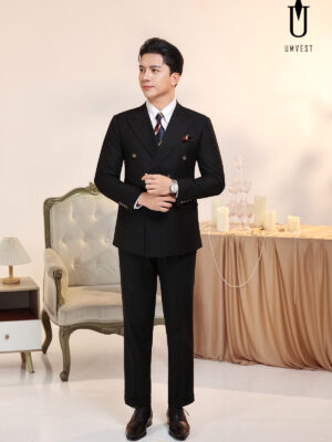 Vest Nam Đen 6 Cúc