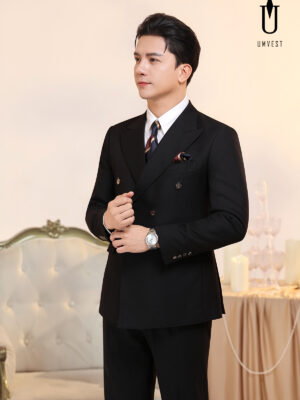 Vest Nam Đen 6 Cúc