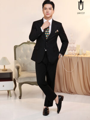 Vest Nam Đen Nhũ Ve