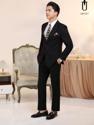 Vest Nam Đen Nhũ Ve