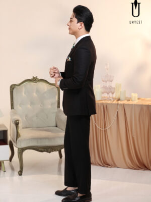 Vest Nam Đen Nhũ Ve