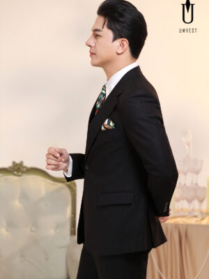 Vest Nam Đen Nhũ Ve