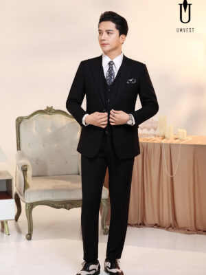 Vest Nam Đen Phẩy Gile