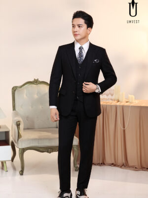 Vest Nam Đen Phẩy Gile