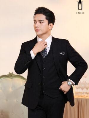 Vest Nam Đen Phẩy Gile