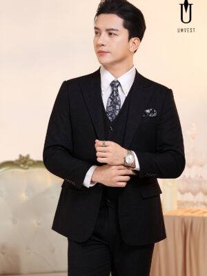 Vest Nam Đen Phẩy Gile