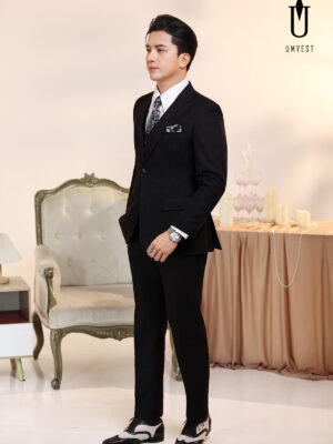 Vest Nam Đen Phẩy Gile