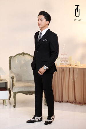 Vest Nam Đen Phẩy Gile
