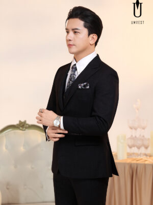 Vest Nam Đen Phẩy Gile