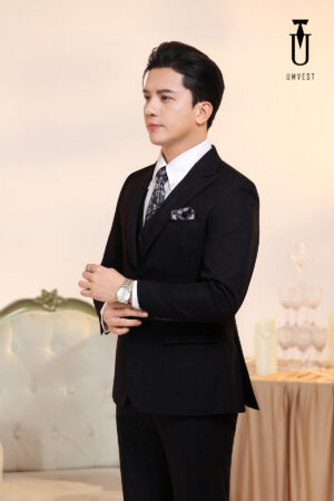 Vest Nam Đen Phẩy Gile