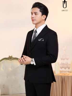 Vest Nam Đen Phẩy Gile