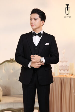 Vest Nam Đen Phẩy Gile Nơ