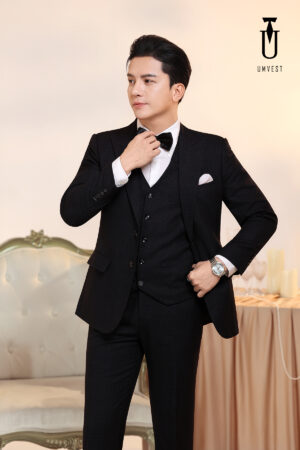 Vest Nam Đen Phẩy Gile Nơ