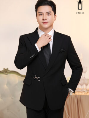 Vest Nam Đen Xương Cá Khóa