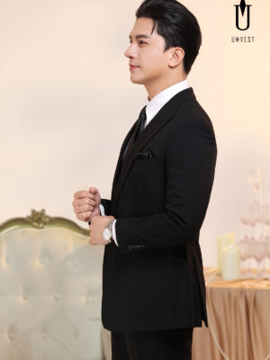 Vest Nam Đen Xương Cá Khóa