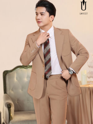 Vest Nam Nâu Nhạt