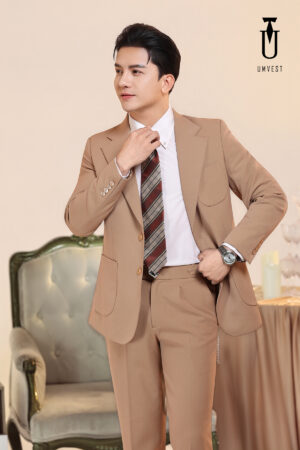 Vest Nam Nâu Nhạt